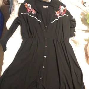 Asos embroidered shoulder dress